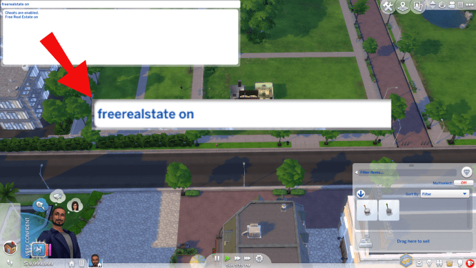 turn on free real estate cheat sims 4