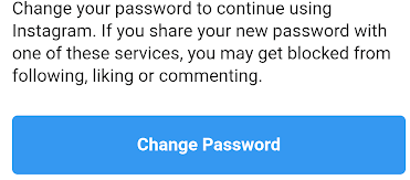 Change instagram password
