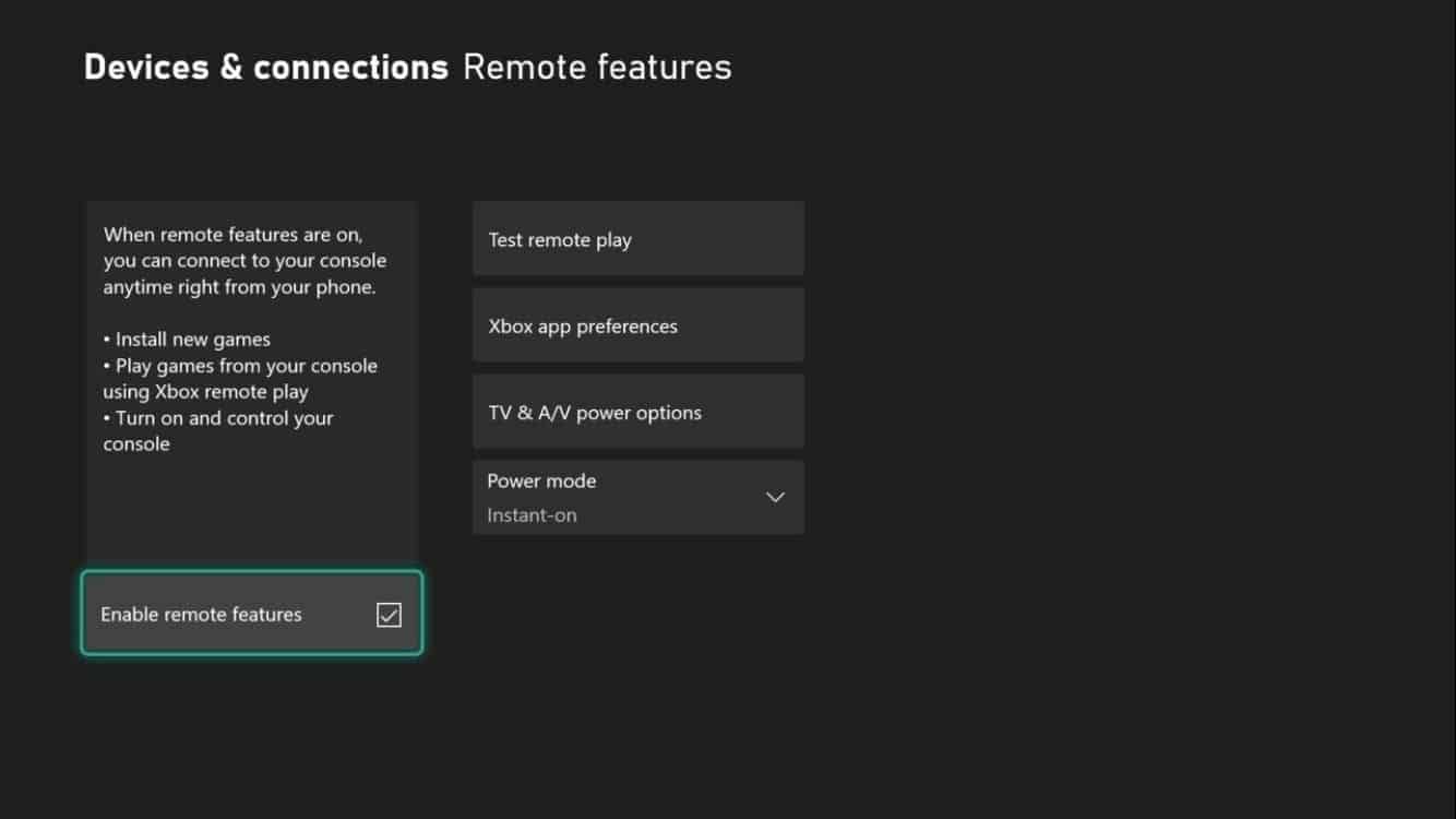 Enable Remote Features