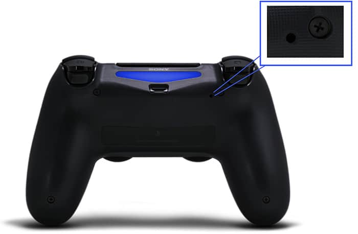 ps4 poke the pin inside the hole near the left button